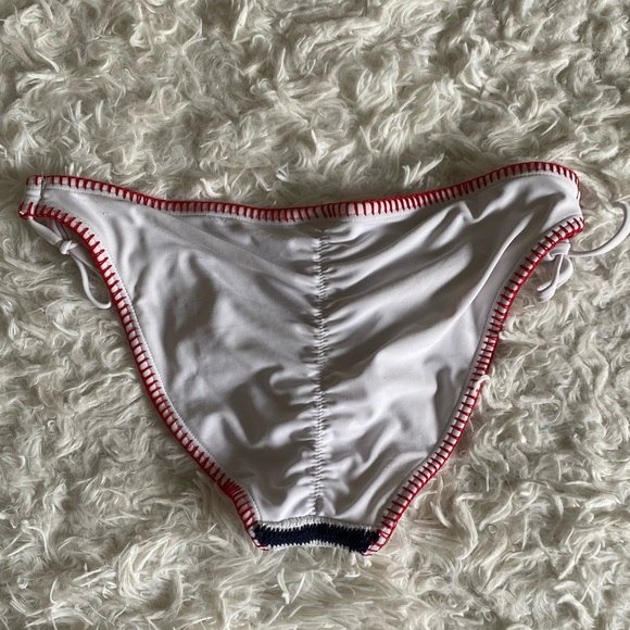 {XHILARATION} Patriotic Knit Bikini M Bottom D/DD Top! - Picture 3 of 10